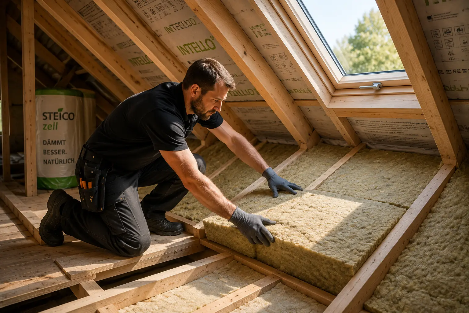 Moderne Dachdämmung zur Verbesserung der Energieeffizienz